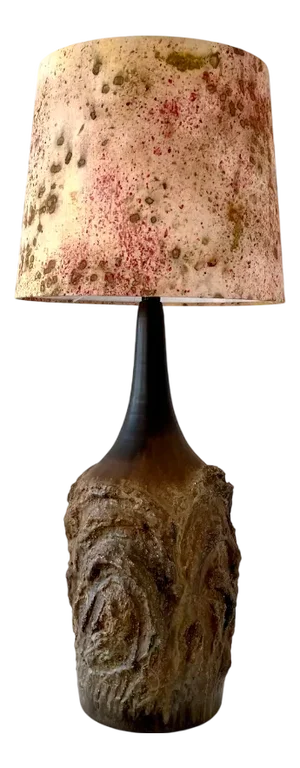 Danish Brutalist Handmade Ceramic Table Lamp by Studio Judi Kunst, 1960s