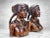 Vintage Balinese Tribal Figural Carved Mahogany Bust Sculptures - a Pair For Sale - Image 4 of 12
