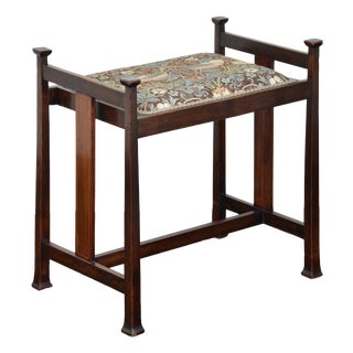 Antique Arts and Crafts Dressing Table Stool, 1900s For Sale