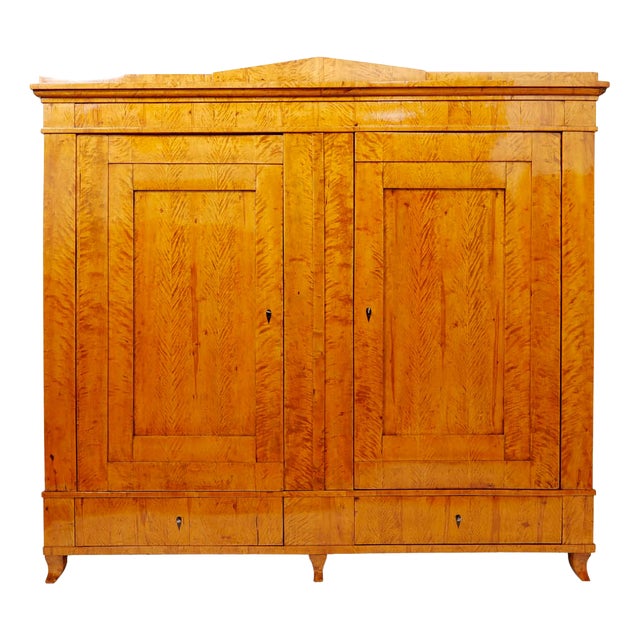 Biedermeier Ash Wood Cabinet, Thuringia, 1820s For Sale