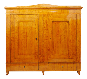 Biedermeier Ash Wood Cabinet, Thuringia, 1820s