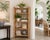 Camel Vintage Mid-Century 4-Tier Bamboo Folding Etagere Bookshelf For Sale - Image 8 of 12
