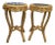 1990 French Louis XVI Pair Gilded Beech Black Marble Side Tables For Sale