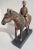 early 19thc hand carved wooden colonial era horse and rider. beautiful patina and age to this piece. The fading of color...
