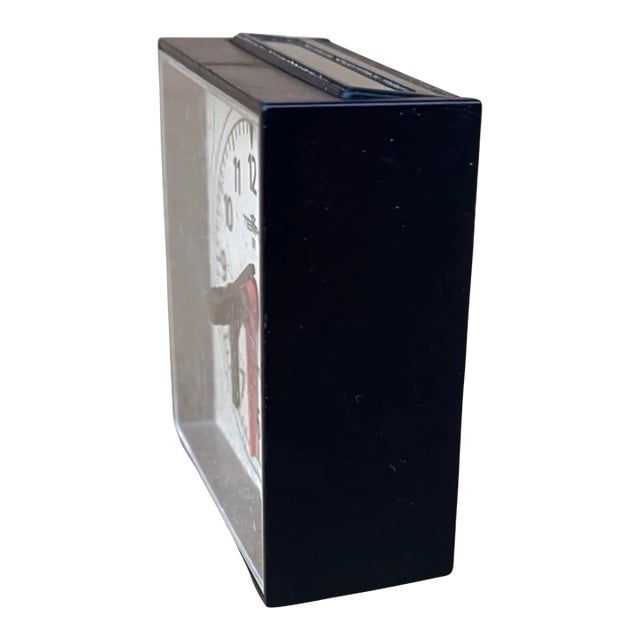 Black Tempic Alarm Clock in Modern Style, Germany 1970s. For Sale