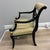 Early 20th Century Regency Black and Gold Open Back Arm Chairs For Sale - Image 10 of 11