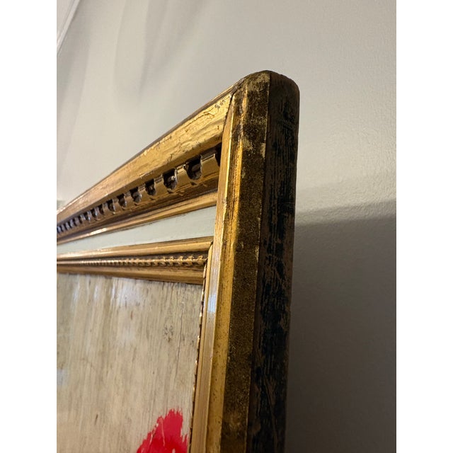 Large Graffiti-Style Modern Painting in Vintage Frame. “X” For Sale - Image 9 of 11