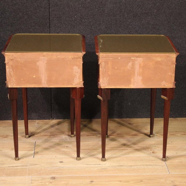 Brown Vintage Italian Bedside Tables, 1960s, Set of 2 For Sale - Image 8 of 12