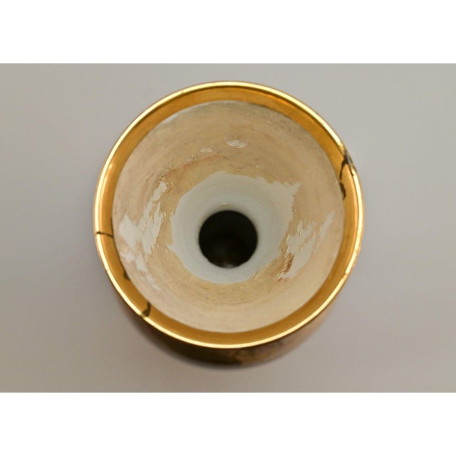 Royal Vienna Antique Original Artist Signed Franz Dorfl Dice Throwers Figurative Hand Painted Enamel Jeweled Porcelain Vase For Sale - Image 11 of 12