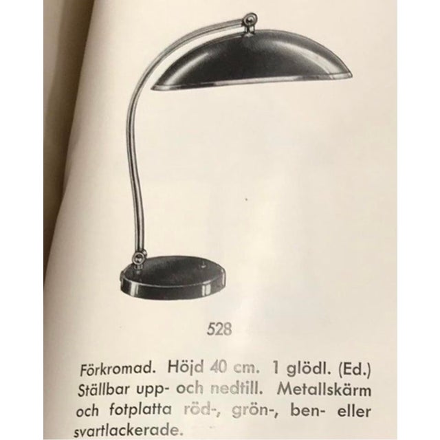 Vintage Swedish Table Lamp by Boréns, 1930s For Sale - Image 12 of 13