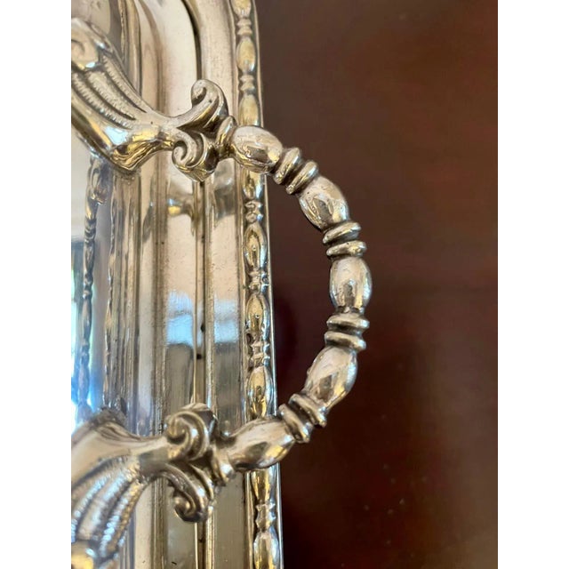 Antique Silver Plated Entrée Dish For Sale - Image 3 of 10