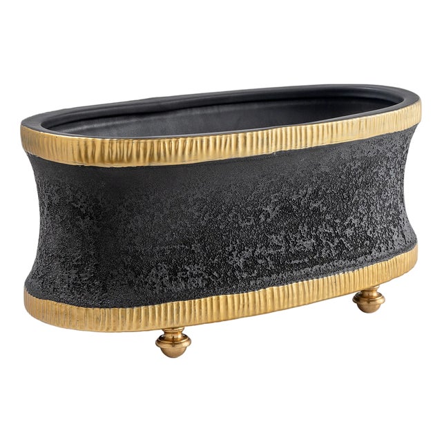 Bruner Black Oval Planter For Sale