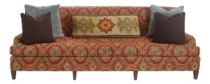 Jonas Ny Upholsterer Monte Carlo Sofa With Bursa Suzani Fabric & Custom Pillows