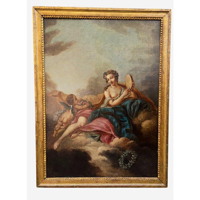 Circle of François Boucher, Venus and Cupid, 18th Century, Oil on Canvas, Framed For Sale - Image 8 of 12