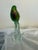 Mid-Century Modern Murano Vintage Stylized Green Budgie Sculpture For Sale - Image 3 of 6