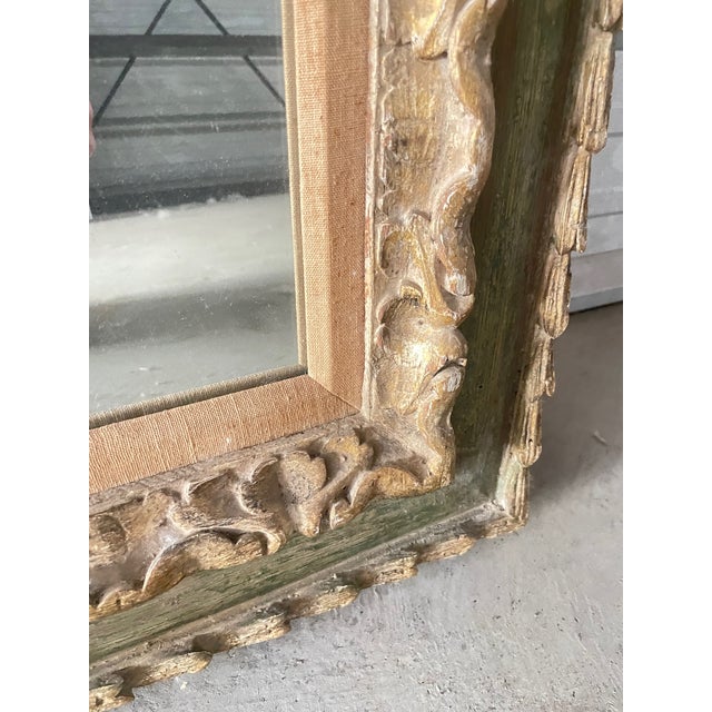 Light Green Antique Italian Beechwood Mirror For Sale - Image 8 of 11