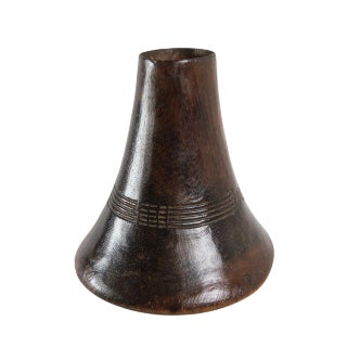 Vintage African Hima Wood Milk Pot For Sale