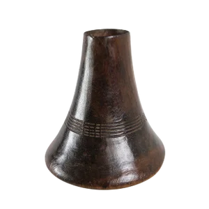 Vintage African Hima Wood Milk Pot