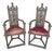 Great Pair of 19th Century Oak Gothic Revival Tall Armchairs C. 1840 For Sale