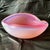 This is a vintage Murano pink opaline glass bowl or ashtray by Archimede Seguso, distinguished by its asymmetrical, folded...