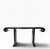 Voguish Hollywood Regency style, alter table, console table with a graphic black finish grass cloth surface. Very fine,...