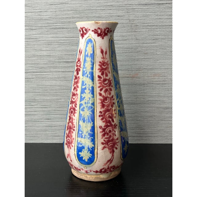 Rare Antique Zoroastrians Persian Porcelain Vase, 9” Tall For Sale In Washington DC - Image 6 of 12