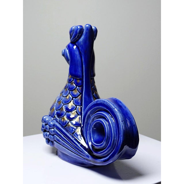 Glazed Ceramic Rooster Candlesticks by A.G Roger, 1940s, Set of 2 For Sale - Image 14 of 18
