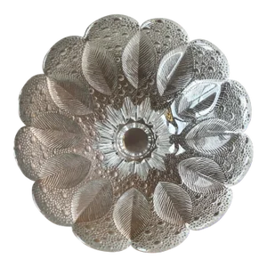 Late 20th Century German Crystal Leaf Design Bowl