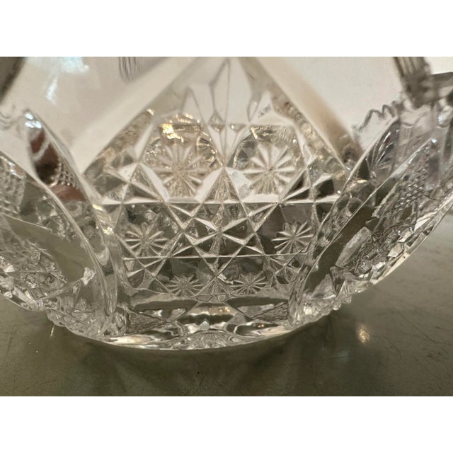 Late 20th Century Vintage Glass Basket For Sale - Image 5 of 5