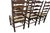 Brown Vintage Ladderback Rush Seat Side Chairs Set of 6 For Sale - Image 8 of 17