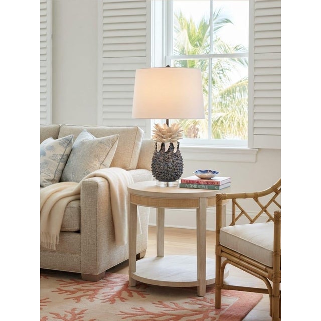 2000 - 2009 Vintage Italian Glazed Ceramic Pineapple Table Lamp | Hollywood Regency Style For Sale - Image 5 of 12