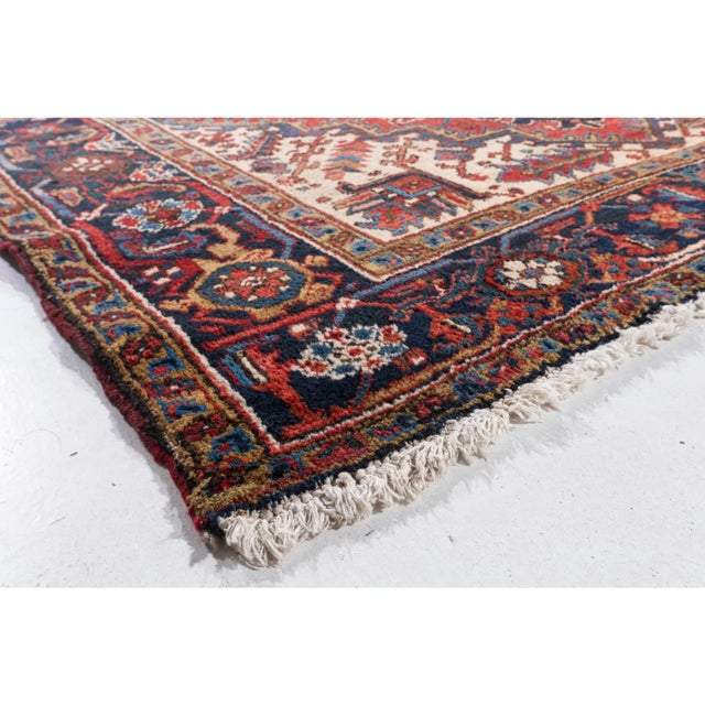 Antique Circa 1920 Red Hand Knotted Rug 5ft 11in X 7ft 4in For Sale In New York - Image 6 of 9
