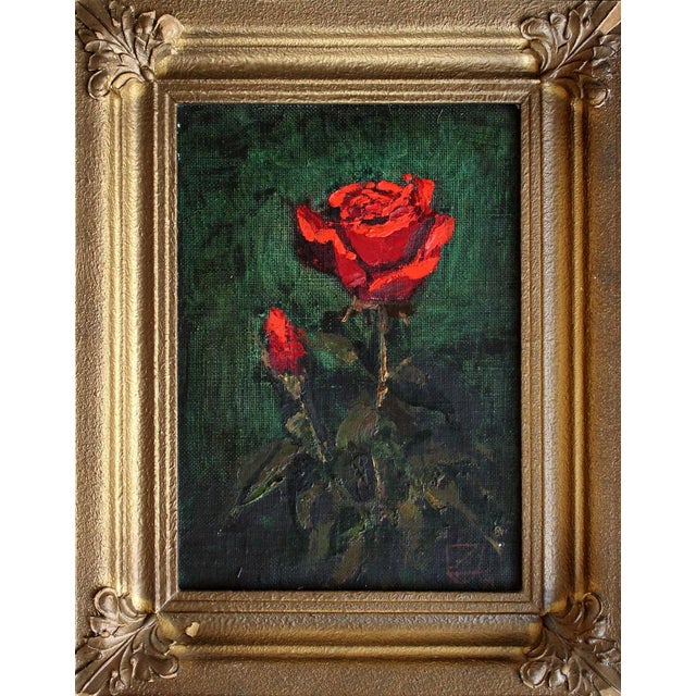 Uldis Zemzaris, Rose, 1991, Oil on Cardboard For Sale - Image 7 of 7