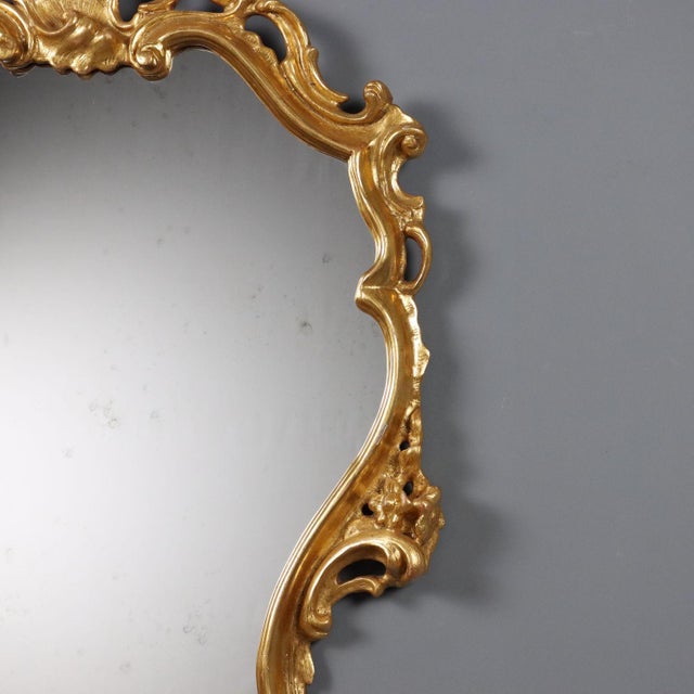 Baroque Style Mirror in Giltwood Frame For Sale - Image 6 of 9
