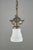 Mid 20th Century Restored Victorian Two Light Brass Pan Pendant Light For Sale - Image 4 of 16
