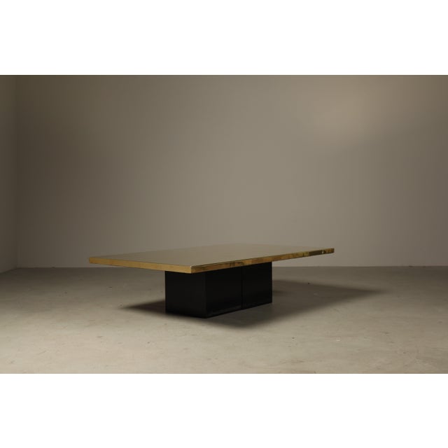 1970s Etched Brass Coffee Table by Christian Heckscher, Belgium, 1970s For Sale - Image 5 of 16