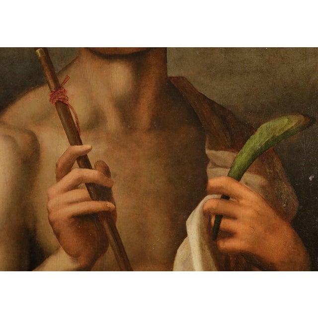 Andrea Del Sarto. Bottega, Saint Sebastian Del Sarto, 1560, Oil on Panel For Sale - Image 7 of 13
