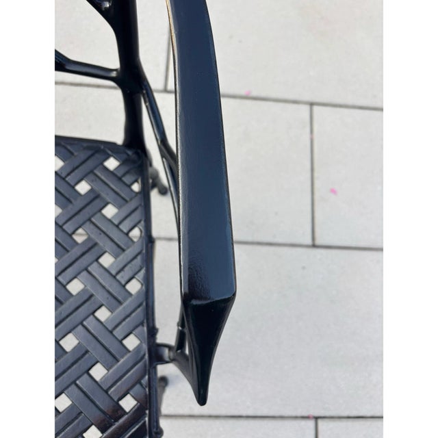 Chinoiserie Professionally Restored Calcutta Patio Chairs by Brown Jordan- Set of 4 For Sale - Image 3 of 11