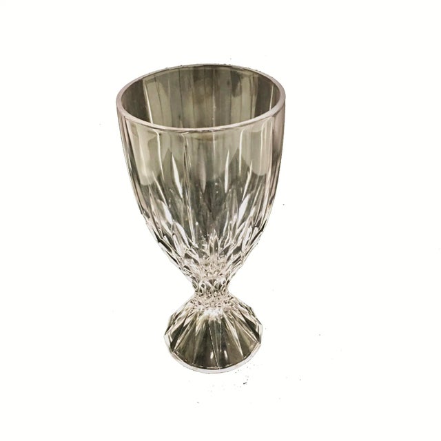 1990s Large Single Crystal Water Goblet For Sale - Image 4 of 4