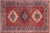 Blue Shabby Chic Shirwan Rust/Blue Wool Rug - 4'6''x6'1'' For Sale - Image 8 of 10