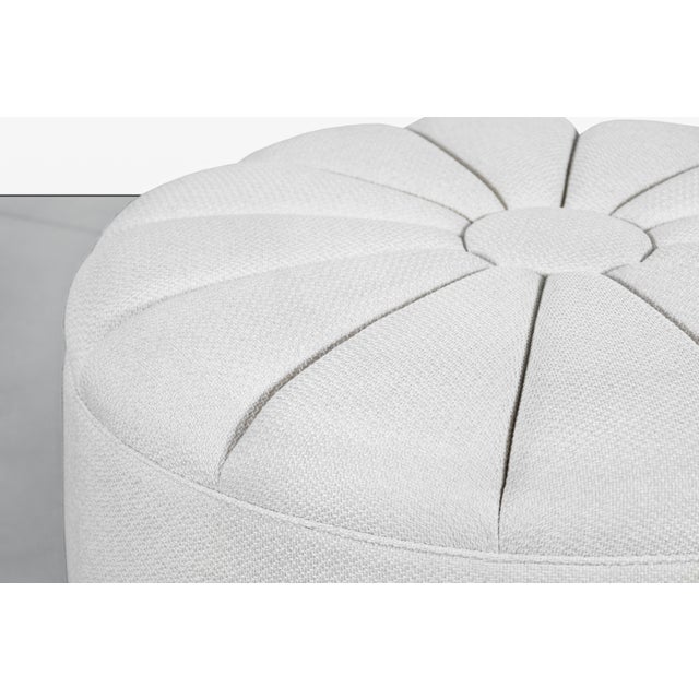 Mid-Century Modern Round Sunburst Ottoman, 1960s For Sale - Image 4 of 13