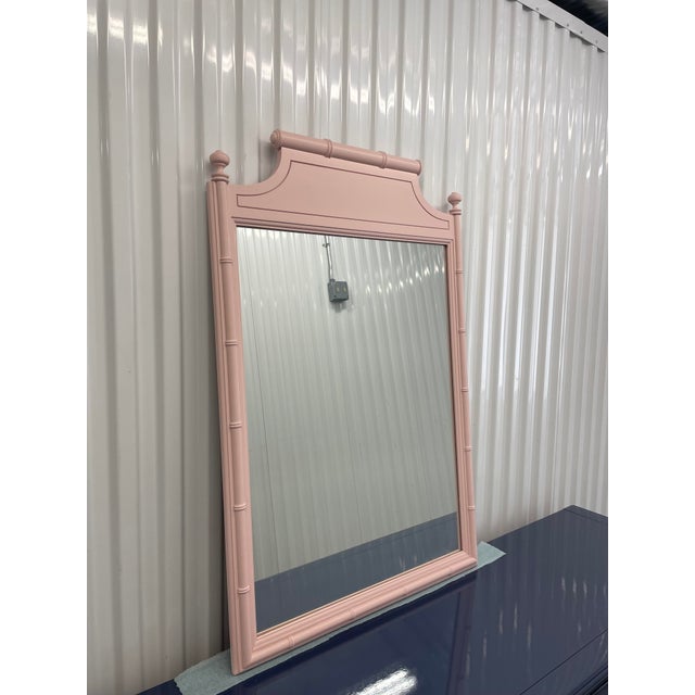 Henry Link Henry Link Pagoda Mirror in Giorgia Pink Lacquer – Satin Finish, 41” H For Sale - Image 4 of 7