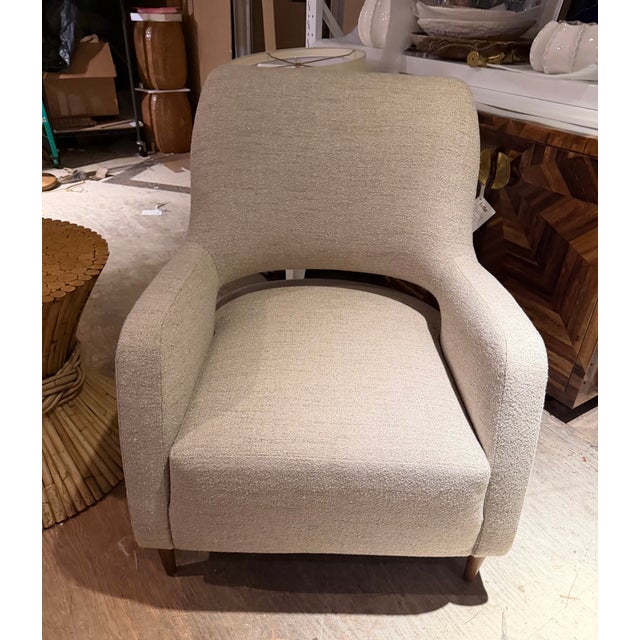 Dimensions: 36"H x 30"W x 30"D, 17"SH, 24"SD Interlude Home Upholstered High-Back Lounge Chair with Decorative Cutout Make...