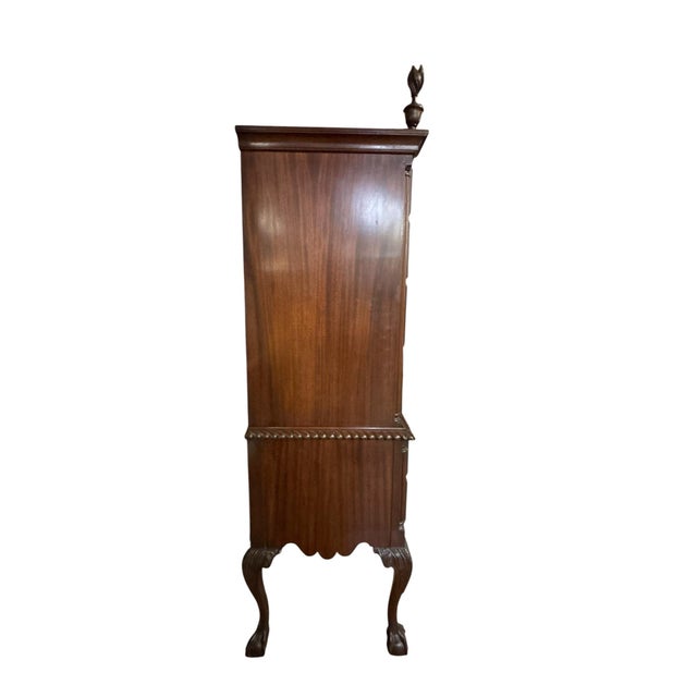 Queen Anne Style Cherry Highboy Chest on Chest For Sale - Image 4 of 12