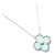 Van Cleef & Arpels Diamond Celadon Sevres Porcelain White Gold Alhambra Necklace For Sale