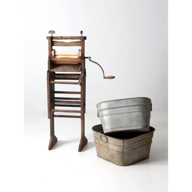 Wood Vintage Belknap Bluegrass Wringer Washstand For Sale - Image 7 of 13