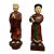 Vintage Vietnamese Cultural Figurines – Pair of Hand-Painted Statues From Hanoi For Sale