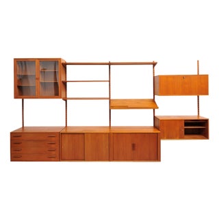 Danish Shelving System in Teak by Kai Kristiansen for Feldballes Møbelfabrik For Sale