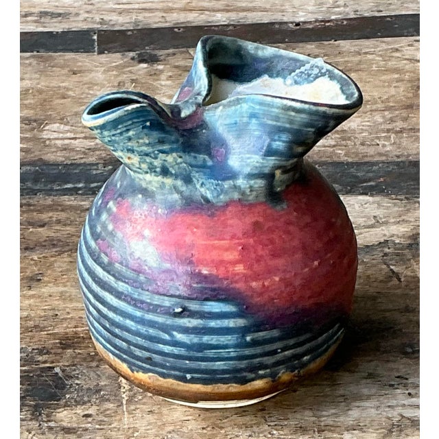 Vintage Original Studio Pottery Vase For Sale - Image 9 of 12