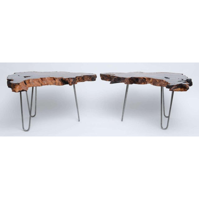 Gorgeous Redwood Tables For Sale - Image 4 of 10